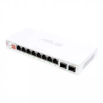 Unmanaged Ethernet-switch ASUS QG-U1080 — 8 × 2,5G RJ-45-poorten, MAC 16K, wit, 12V