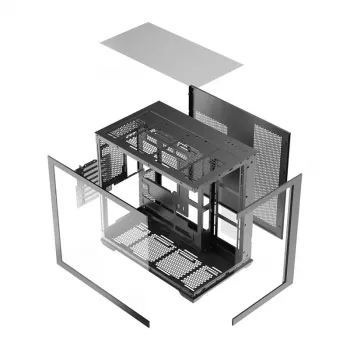 Computerbehuizing Darkflash C280 (zwart) met 7 voorgeïnstalleerde ventilatoren