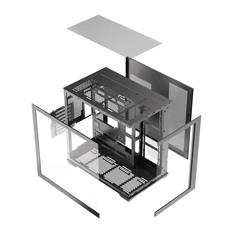 Computerbehuizing Darkflash C280 (zwart) met 7 voorgeïnstalleerde ventilatoren