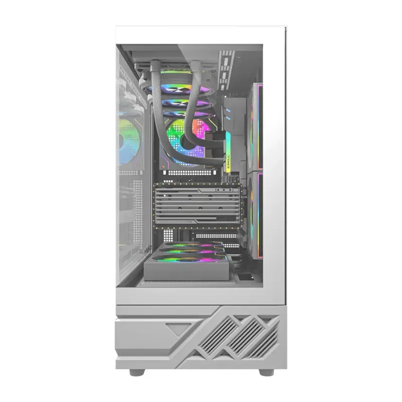Computerbehuizing Darkflash DS950 (wit) met 6 voorgeïnstalleerde ventilatoren
