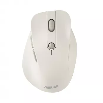 Draadloze rechtshandige muis ASUS MD105 MK-WH — RF + Bluetooth, 2400 DPI, wiel, batterij, beige