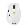 Muis ASUS MD105 /VT-GN — rechtshandig RF draadloos + Bluetooth, 2400 DPI, scrollwiel, op batterij, wit/groen