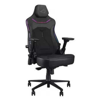 Universele gamingstoel ASUS ROG Courser — gevoerde zitting, max. gewicht 136 kg, zitting 670×700 mm, minimale hoogte 140 cm, zwart