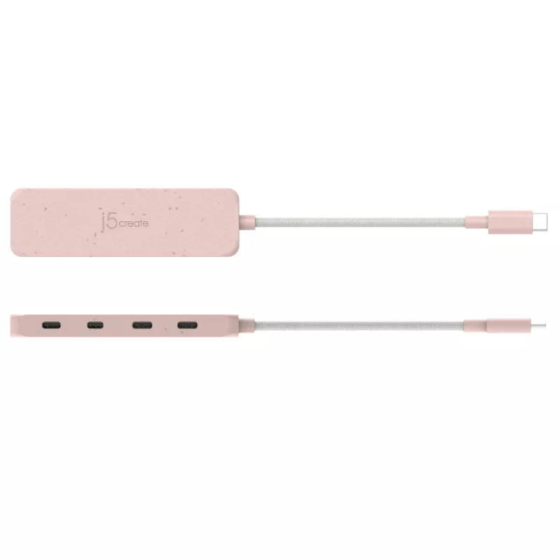 j5create milieuvriendelijke USB-C naar 4-poorts Type-C Gen 2 hub