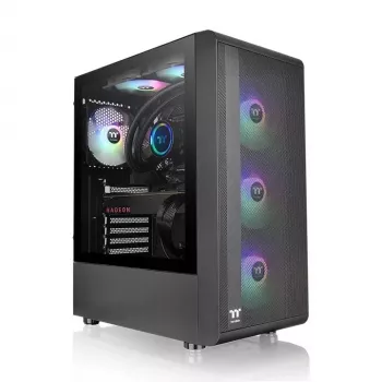 PC-behuizing Thermaltake S200 TG ARGB Midi Tower zwart