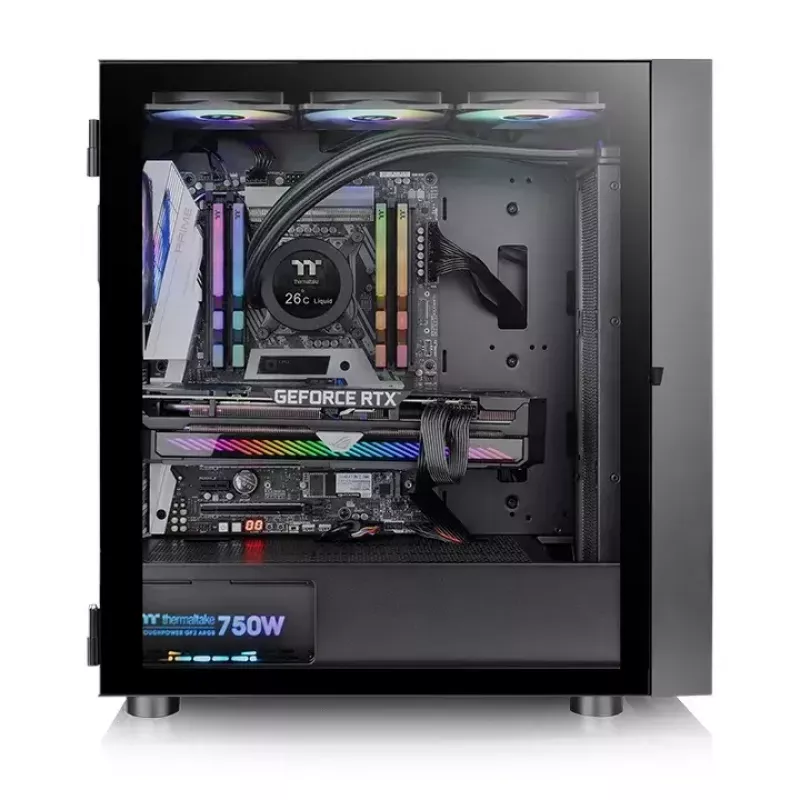 PC-behuizing Thermaltake H570 TG ARGB Midi Tower zwart