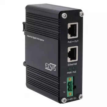 EXSYS PoE++ Gigabit injector 90W -40°C tot +80°C