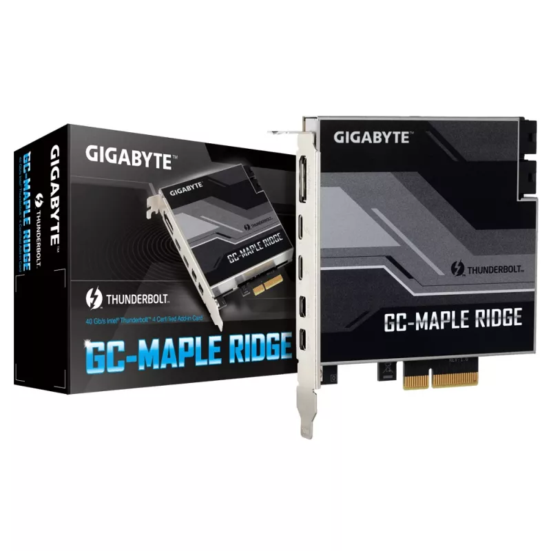 GIGABYTE GC-MAPLE RIDGE interfacekaarten/adapters intern DisplayPort, Mini DisplayPort, Thunderbolt 4, USB 3.2 Gen 2 (3.1 Gen 2)