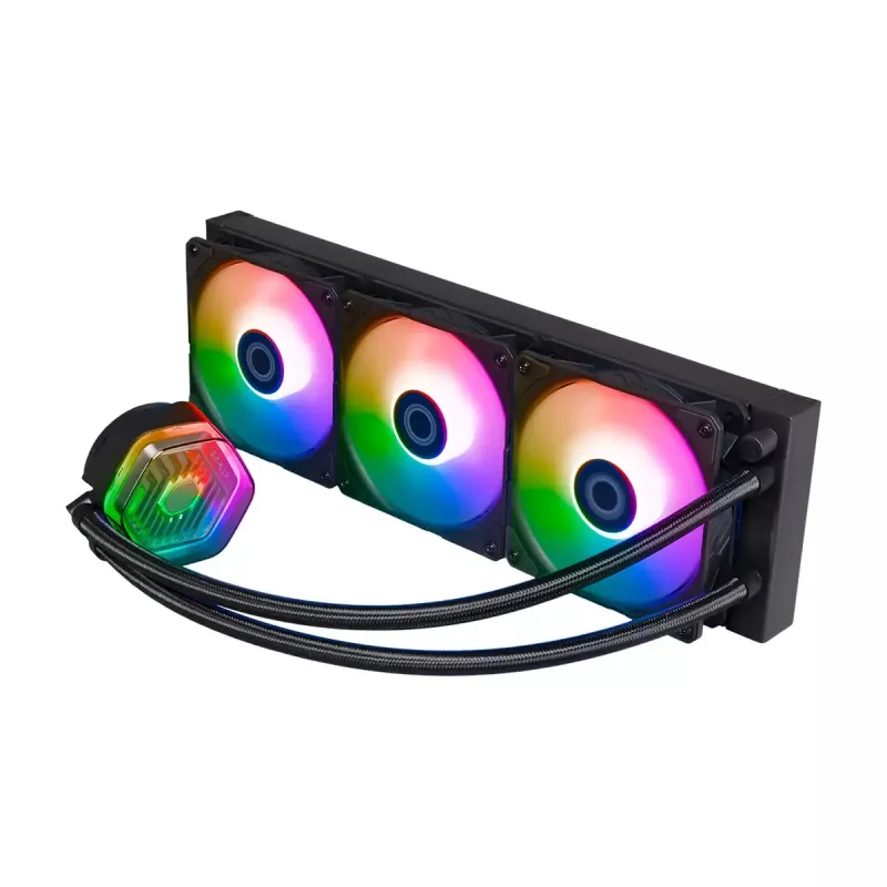 Vloeistofkoelingsset Cooler Master MasterLiquid 360 ATMOS 12 cm zwart