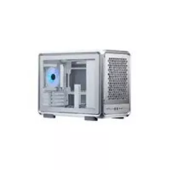 Computerbehuizing Cooler Master MasterFrame 400 Mesh zilver, mATX, transparant zijpaneel, 1x 120 mm ARGB-ventilator