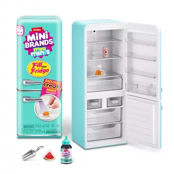 Speelset Zuru Mini Brands Mini Minis Fill the Fridge Playset — verzamelbare miniatuur-voedsel-koelkast-accessoires