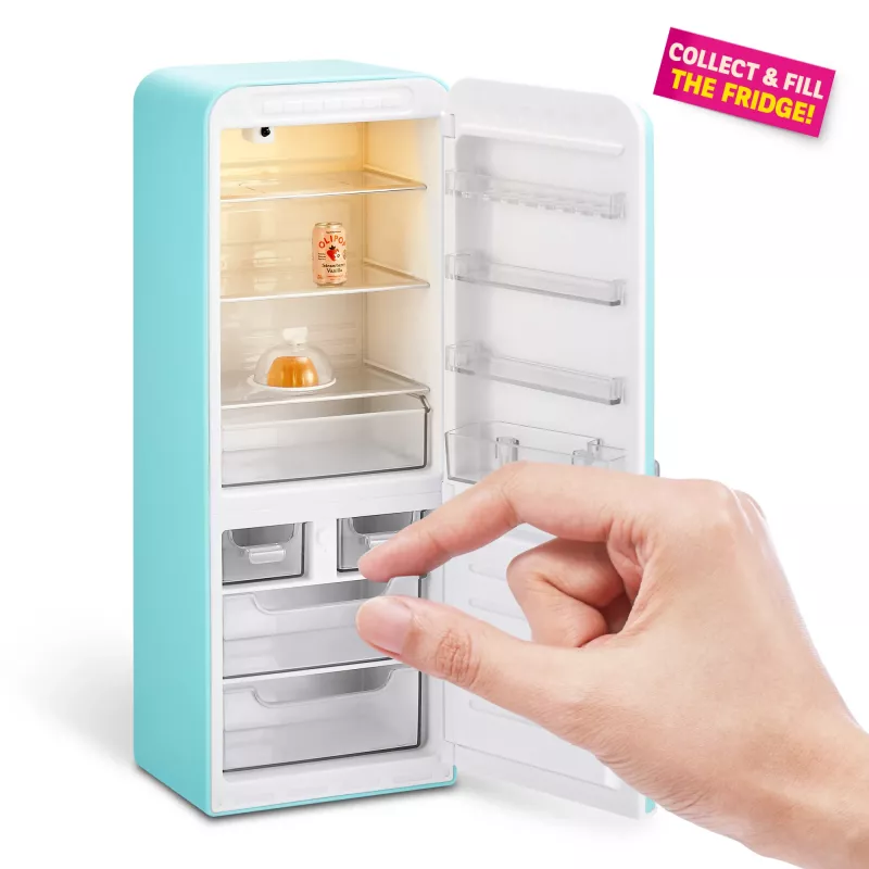 Speelset Zuru Mini Brands Mini Minis Fill the Fridge Playset — verzamelbare miniatuur-voedsel-koelkast-accessoires