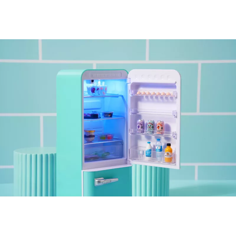 Speelset Zuru Mini Brands Mini Minis Fill the Fridge Playset — verzamelbare miniatuur-voedsel-koelkast-accessoires