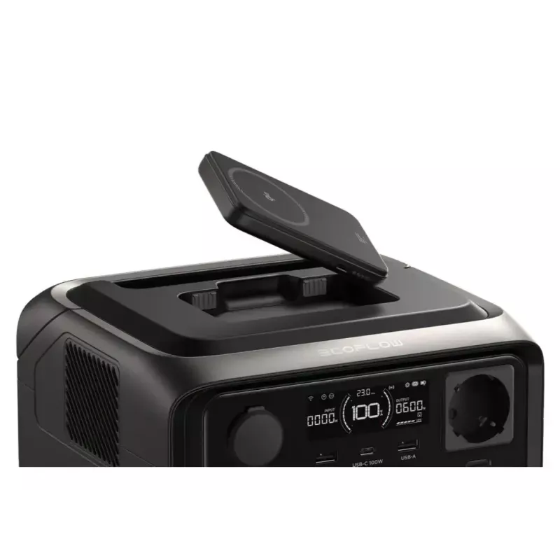 Draagbare accu EcoFlow RIVER 3 MAX PLUS draadloos, 858Wh