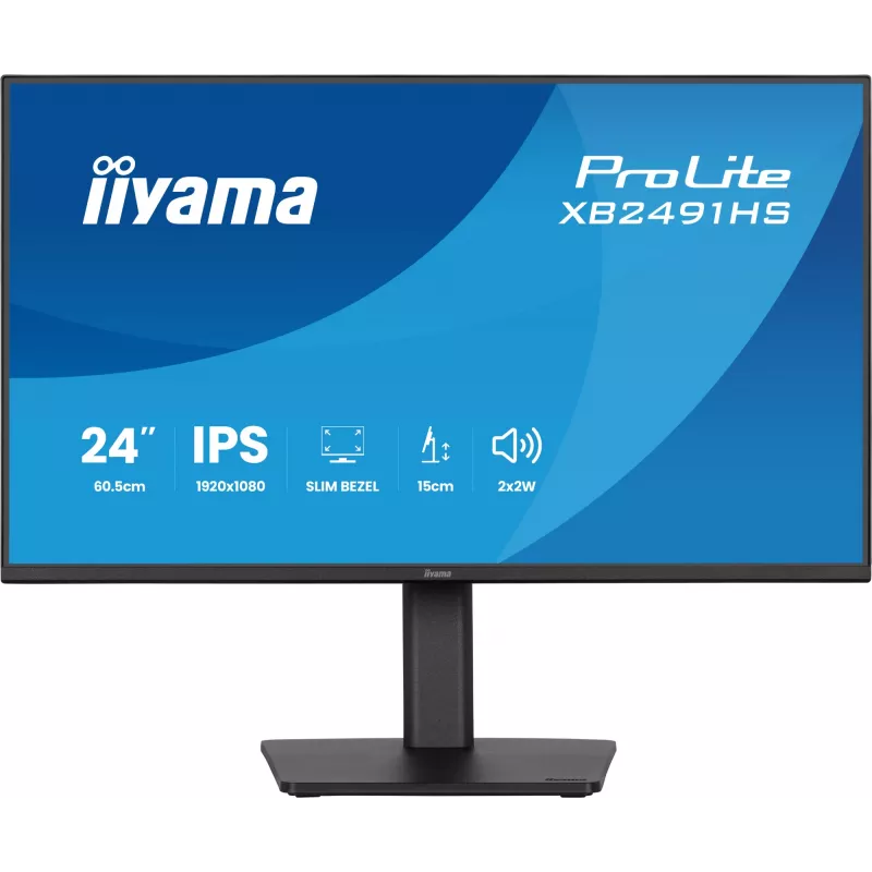 Monitor IIYAMA XB2491HS-B1 60,5 cm (23,8 inch) 16:9 IPS met HDMI, DisplayPort en ingebouwde luidsprekers