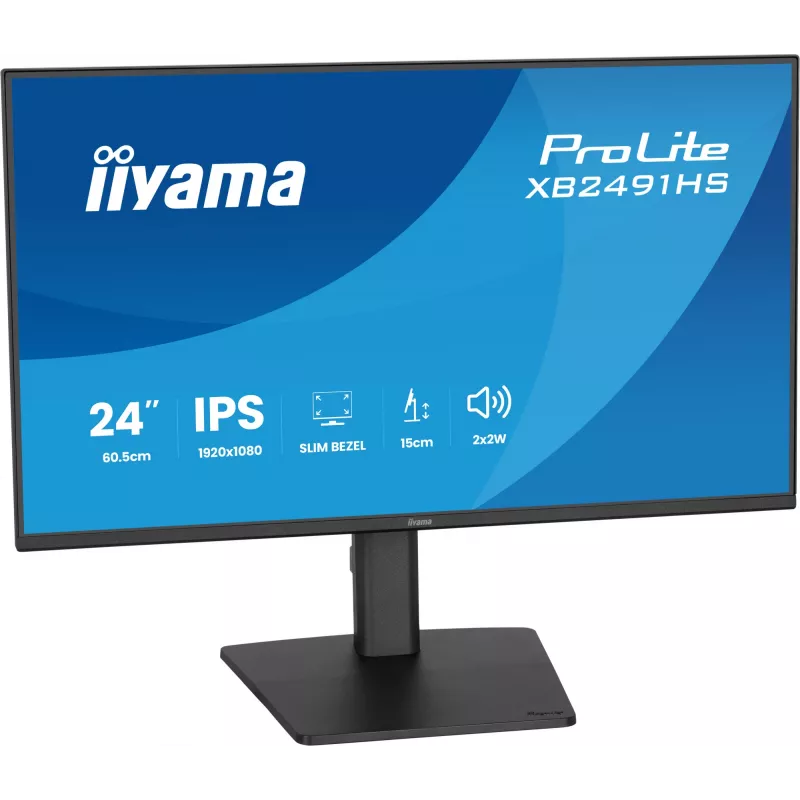 Monitor IIYAMA XB2491HS-B1 60,5 cm (23,8 inch) 16:9 IPS met HDMI, DisplayPort en ingebouwde luidsprekers