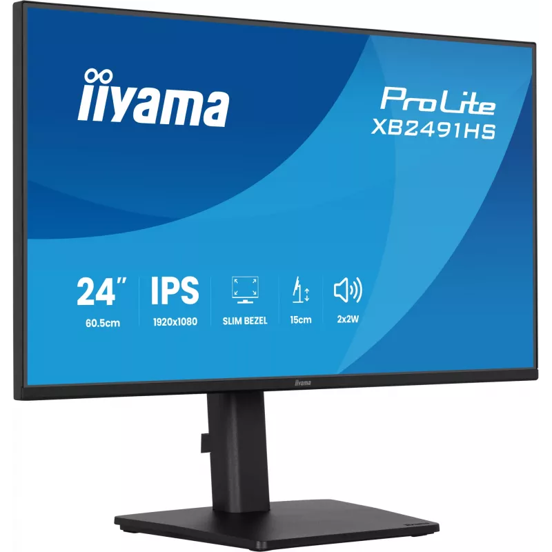 Monitor IIYAMA XB2491HS-B1 60,5 cm (23,8 inch) 16:9 IPS met HDMI, DisplayPort en ingebouwde luidsprekers