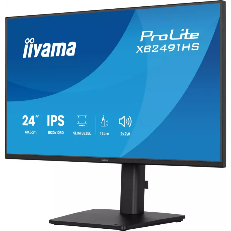 Monitor IIYAMA XB2491HS-B1 60,5 cm (23,8 inch) 16:9 IPS met HDMI, DisplayPort en ingebouwde luidsprekers