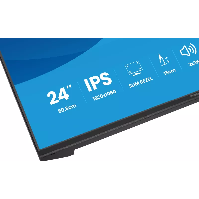 Monitor IIYAMA XB2491HS-B1 60,5 cm (23,8 inch) 16:9 IPS met HDMI, DisplayPort en ingebouwde luidsprekers