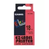 Labelband Casio XR-18RD1 zwart op rood