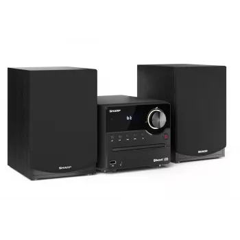 Home-audio microsysteem Sharp XL-B512(BK) – 45 W, enkele cd-speler, FM-radio, MP3, bananen-luidsprekeraansluitingen, zwart
