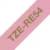 Brother TZE-RE54 labelband goud op roze