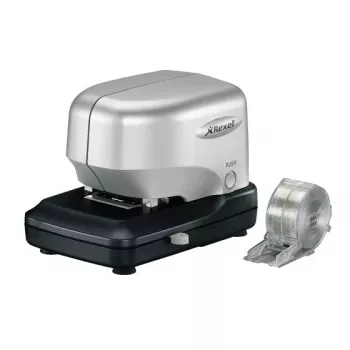 Rexel Stella30 elektrische cartridgenietmachine zilver/zwart, 30 vel, 5000 nietjes, zwart, zilver, 215 mm, 196 mm, 138 mm
