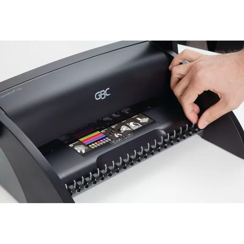 GBC bindapparaat CombBind® C110, kam-bindapparaat, handmatig, 195 vel, zwart
