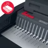 GBC CombBind® CB25E elektrische bindmachine, kam-bindmachine, elektrisch, 390 vel, zwart, rood