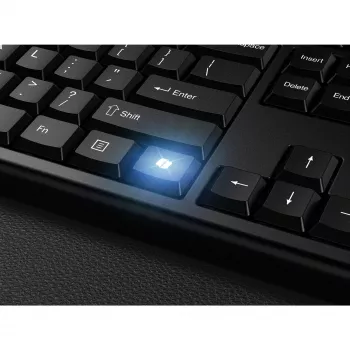 Kensington KM270 EQ oplaadbare desktopset – draadloos, draadloos, RF Wireless + Bluetooth, membraan, QWERTZ, zwart, muis meegeleverd