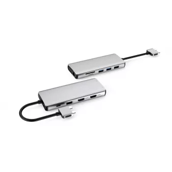 eSTUFF ES623010 Interface-hub USB 3.2 Gen 1 (3.1 Gen 1) Type-C 5000 Mbit/s Aluminium