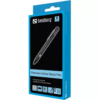 Sandberg Precision Active Stylus Pen, mobiele telefoon/smartphone, merkcompatibiliteit: willekeurig, zwart, aluminium, koper, ingebouwd, lithium-ion (Li-Ion)