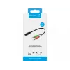 Sandberg headset-adapter (mobiel) PC, 2 x 3,5 mm, stekker, 3,5 mm, bus, zwart
