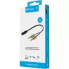 Sandberg headset-adapter (mobiel) PC, 2 x 3,5 mm, stekker, 3,5 mm, bus, zwart