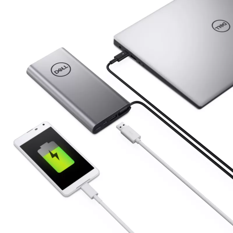 Draagbare powerbank Dell PW7018LC lithium-ion 1x USB-A-uitgang zilver