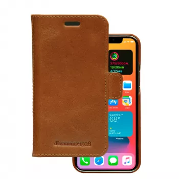 Wallet Case dbramante1928 Lynge voor iPhone 12 mini (5,4 inch) – tan, 3 vakken voor kaarten, tafelstandaard