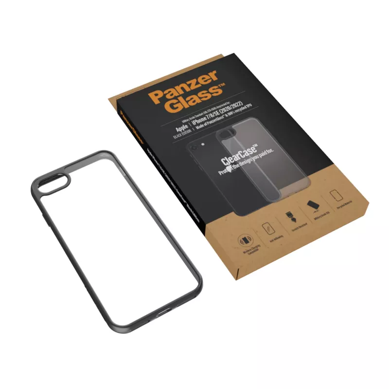 PanzerGlass ® ClearCase iPhone 8 | 7 | SE (2020/2022) | Zwart