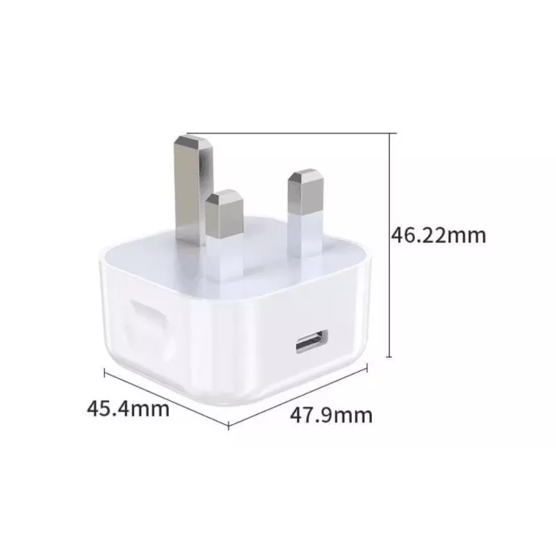 eSTUFF Home Charger USB-C PD 3A 20W, UK-stekker - wit