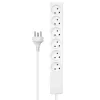 Microconnect MC-GRU0607DKW stroomverlengsnoer 7 m 6 AC-uitgangen binnen wit