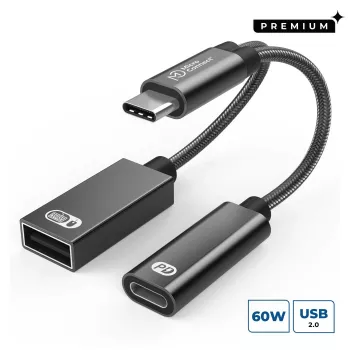 Videokabeladapter Microconnect MC-USBC-CFAF 0,13 m stekker naar bus