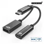 Videokabeladapter Microconnect MC-USBC-CFAF 0,13 m stekker naar bus
