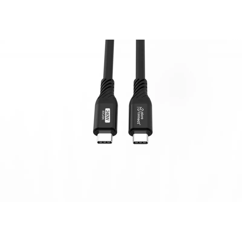 Microconnect USB4CC1-240W-80GBPS USB-kabel USB4 Gen 3x2 1 m USB C zwart