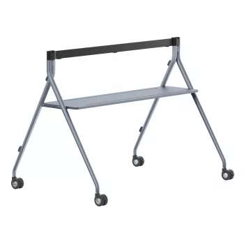 Vloerstandaard Yealink MB-FS-P750T zilver met opbergvak voor MeetingBoard Pro 75 inch