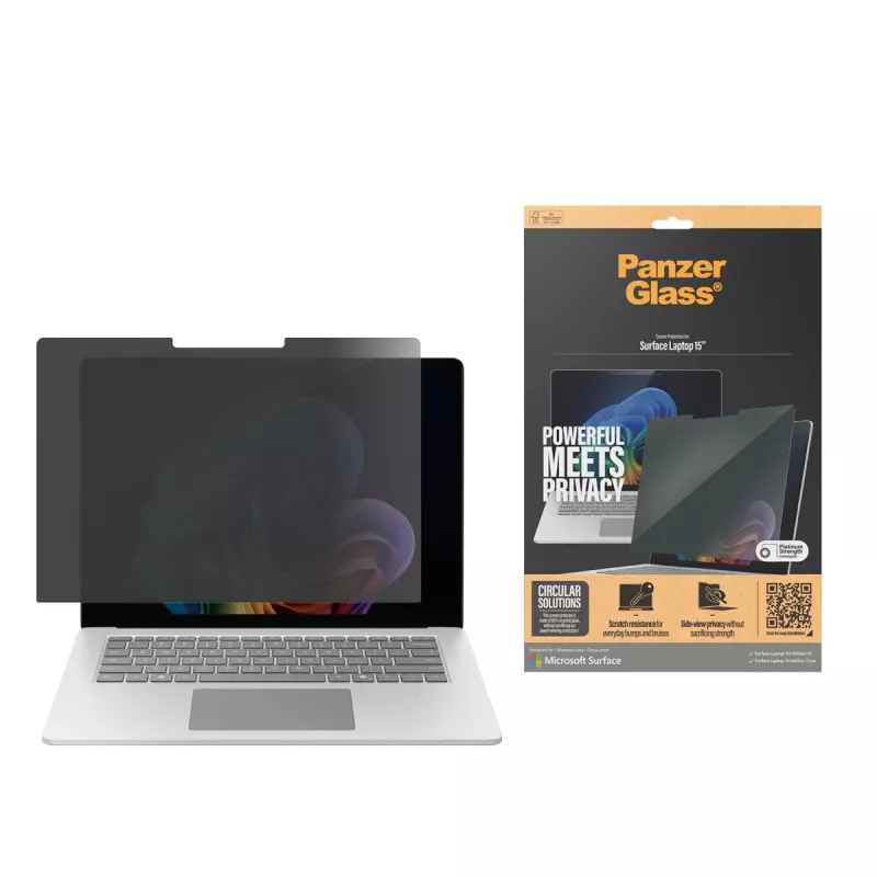 PanzerGlass ® privacy beeldschermbescherming Microsoft Surface Laptop 7th Edition 15'' | Ultra-Wide Fit