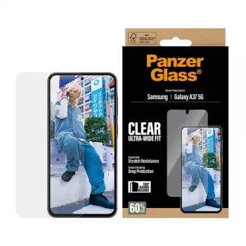 PanzerGlass beeldschermbescherming Ultra-Wide Fit voor Samsung Galaxy A37 5G — helder, krasbestendig