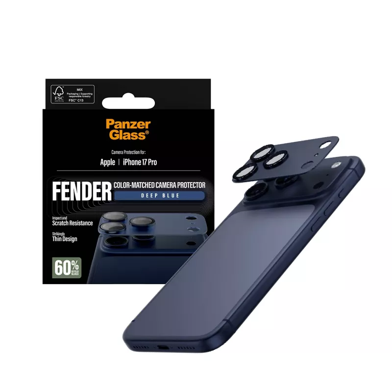 PanzerGlass Fender Deep Blue camerabescherming voor iPhone 17 Pro