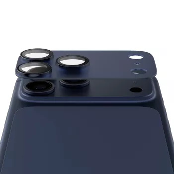Camerabeschermingsglas PanzerGlass Fender Deep Blue voor iPhone 17 Pro Max, silicone, kras- en stootvast