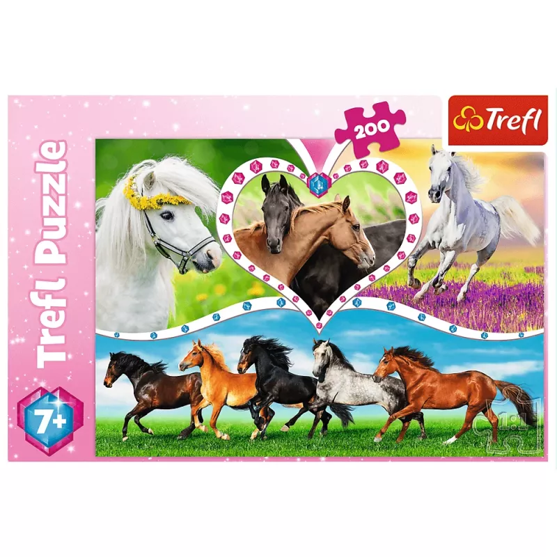 Trefl Puzzel 200 stukjes, Mooie paarden (13248)