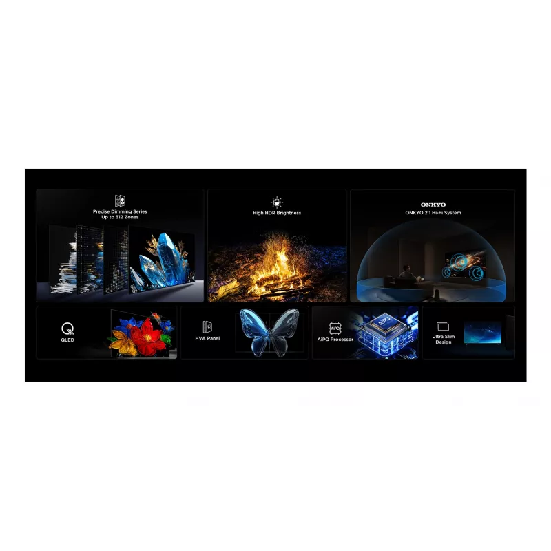 TCL Q6C 85Q6C tv 2,16 m (85 inch) 4K Ultra HD smart-tv Wi-Fi metallic