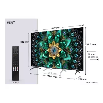 TCL Q6C 65Q6C tv 165,1 cm (65 inch) 4K Ultra HD smart-tv Wi-Fi metallic